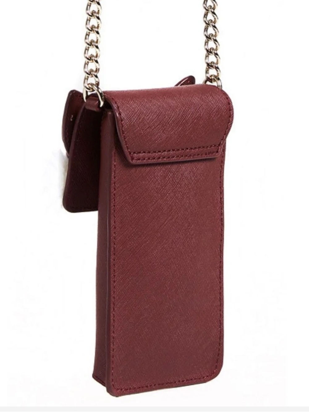 EUC Kate Spade So Foxy Fox Smartphone Case Crossbody Bag Snap Closure Dark Red - Picture 2 of 12